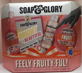 Soap & Glory Feely Fruity-ful Body Wash, Body Scrub, Body Butter, Sheet Mask