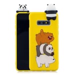 Samasung Galaxy S10e 3D Djur docka fodral - Panda och Björn