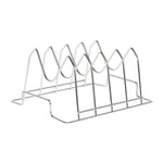 Brigros MasterCook Support pour côtes et rôtis en Acier Inoxydable, Support pour Barbecue et Four, Accessoire pour Cuisson homogène de Viande et de Ribs, Parfait pour Barbecue à gaz et Charbon