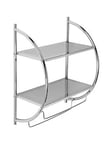 Croydex Wall Mounted Curved Shelving Unit & Towel Rack