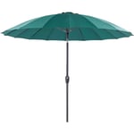 Parasol de Jardin Moderne Marché Pied en Aluminium Vert Emeraude Baia - Noir