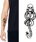 Zayvor Halloween Death Eater Tattoo, Death Eater Mark Tattoo Temporary,Mark Mam