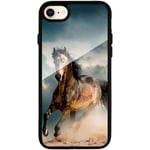 Apple Iphone 7 Svart Mobilskal Med Glas Häst