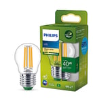 PHILIPS Ultra Efficient - Ultra Energy Saving Lights, LED Light Source, 40W, P45, E27, Warm White 2700 Kelvin, Clear