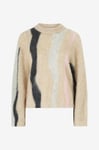 Second Female - Tröja Marbel Knit O-neck - Beige