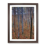Beech Grove Forest Vol.1 By Gustav Klimt Classic Painting Framed Wall Art Print, Ready to Hang Picture for Living Room Bedroom Home Office Décor, Walnut A2 (64 x 46 cm)