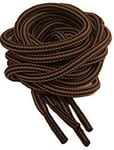 140cm / 55” long Black & Brown 5mm Round Strong Heavy Duty Hard Wearing Durable Boot Laces Shoelaces for work boots, Steel Toe Cap Boots, Walking Boots, Hiking Boots, Dr Marten