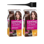 L'Oreal Casting Creme Gloss Vanilla Mocha 618 Ammonia Free Hair Color 2 pcs