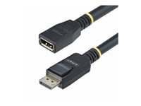 Startech.Com 10Ft (3M) Displayport 1.4 Extension Cable, Dp 1.4, 8K 60Hz - Displayport-Förlängningskabel - Displayport (Hane) Till Displayport (Hona) - Displayport 1.4 - 3 M - Stöd För 8K, Dubbelriktad, Halogenfri, Passiv - Svart