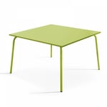 OVIALA Oviala - Table de jardin carrée en métal vert Palavas Vert