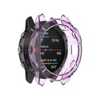 YOUZHIXUAN Smart watch series For Garmin Fenix 6 TPU Half Coverage Smart Watch Protevtice Case (Black) (Color : Purple)