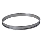 De Buyer - Cercle à tarte rond en inox perforé et bord roulé - 10 x 2 cm - Technologie AIR SYSTEM, Micro-Perforations pour Cuisson Rapide et Homogène, Résultat Croustillant et Savoureux