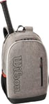 Wilson Team Tennis Backpack, Up to 2 Rackets, One Size, Heather Grey 