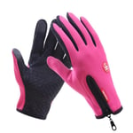 AISHANG Waterproof Winter Warm Gloves Men Ski Gloves Snowboard Gloves Motorcycle Riding Winter Touch Screen Snow Windstopper Glove,Pink,XL