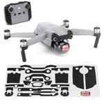 Wrapgrade Skin Compatible with DJI Air 2S | Accent Color A (BLACK BUMPY CAMO)