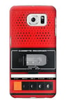 Red Cassette Recorder Graphic Case Cover For Samsung Galaxy S7 Edge