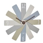 TFA Dostmann Horloge Murale analogique Design dans la boîte 60.3020.30, avec système d'emboîtement, Mouvement Silencieux, Longue durée de Vie de la Batterie, Horloge à Quartz, Horloge de Salon,