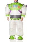 Disguise 89448AD Disney Buzz Lightyear Inflatable Toy Story 4 Costume, Cartoon, White, One Size Adult