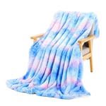N/H Rainbow Fleece Blanket, Cute Fuzzy Blanket for Teens Girls, Super Soft Fuzzy Light Weight Luxurious Cozy Warm Girls Blankets and Throws - 51x63inch