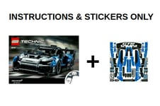 LEGO  Technic McLaren GTR INSTRUCTIONS & STICKERS ONLY for 42123  FREE P&P