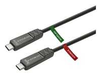 Vivolink - Usb-Kabel - 24 Pin Usb-C (Hane) Till 24 Pin Usb-C (Hane) - Usb 3.2 Gen 2 / Displayport 1.4 - 5 - 20 V - 10 M - Svart
