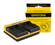 Patona Dual Lader for Nikon EN-EL14 CoolPix D3100 D3200 D5100 D5200 P7000 P7100 P7700 inkl 15060191622