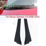 2 st för Nissan Qashqai J10 2008 2009 2010 2011 2012 2013 2014 2015 Front Windshield Wrap Corner Trim Wiper Side Trim Cover Lid