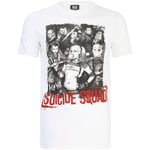 DC Comics Men's Suicide Squad Harley Quinn and Squad T-Shirt - White - XXL