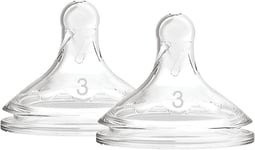 Dr. Brown's Options+ Wide-Neck Bottle Teat, Level 3 6m+, 2 pack