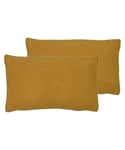 furn. Malham Shearling Fleece Cushions (Twin Pack) - Yellow - One Size