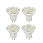 MR11 GU4 LED-lampor 3W 30W halogenersättning, varmvit 3000K ljuslampor LED-ljuspunkt (4-pack)