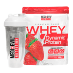 Medi-Evil Nutrition Whey Protein Powder with Isolate Strawberry Delight 600g Bag