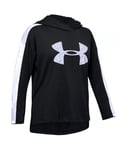 Under Armour Girls Favourite Jersey Hoodie Taped Jumper 1351675 001 - Black Cotton - Size X-Large
