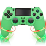 QLOVE Wireless Controller for PS4 Controllers, Controller Double Vibration Game With High-Precison Joystick Bluetooth Gaming Controller for PlayStation 4,green