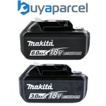 Genuine Makita 18V Batteries - 1x 6.0Ah BL1860 1x 3.0Ah BL1830 LXT Star Battery