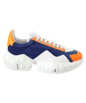 Jimmy Choo WoMens Diamond Blue Orange Leather Sneaker - Size EU 37