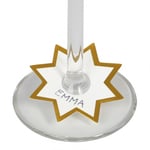 Glasmarkör vit/guld