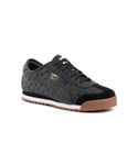 Puma Roma 68 Gum Black Leather Low Lace Up Mens Trainers 370600 01 - Size UK 3.5