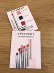 Givenchy Le Rose Perfecto lipstick sample color 01 04 202 plus applicator 2pcs