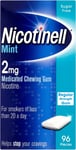 Nicotinell Nicotine Gum, Quit Smoking Aid, Mint Flavour, 2 Mg, 96 Pieces