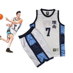 GGOODD Anime SLAM DUNK Cosplay Costume Lingnan High School Sendoh Akira NO.7 Basketball Team Jersey Sportswear Uniform,XXL