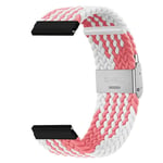 Flätat klockarmband Huawei Watch GT2 (42mm) - Rosa/vit