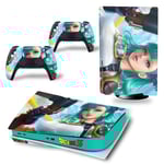 Kit De Autocollants Skin Decal Pour Console De Jeu Ps5 Corps Entier Anti-Rayures Dragon Ball Dragon, Version Cd-Rom T1899