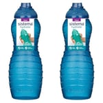 Sistema Twist 'n' Sip Davina Sports Water Bottle | Leakproof Water Bottle | 700 ml | BPA-Free | Assorted Colours (Pack of 2)