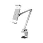 ThingyClub Tablet Stand Holder Mount, Rotate 360 Degrees of Flexible, Height and Angle Adjustable, Aluminium Alloy Long Arm Compatible with 4.5-13 Mobile Phone and Tablet, iPhone, iPad (White)