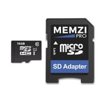 MEMZI PRO 16GB Class 10 90MB/s Micro SDHC Memory Card with SD Adapter for Xuanpad In Car Dash Cam Cameras