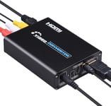 AV- ja S-VIDEO-HDMI-muunnin Musta