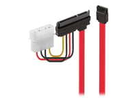Lindy - Câble SATA - alimentation interne 4 plots, SATA pour combo SATA (F) - 30 cm - rouge