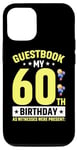 Coque pour iPhone 13 Pro Guestbook My 60th Birthday Livre d'or Signature