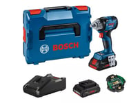 Boulonneuse à choc 18V GDS 18V-330 HC + 2 batteries 4Ah + chargeur + L-BOXX - BOSCH - 06019L5002